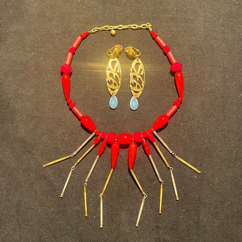 Necklace + earrings Pacha Bohemian sea